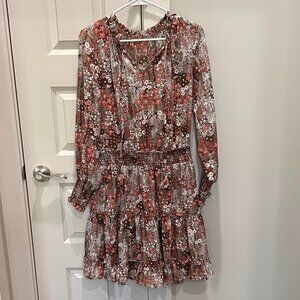 Brown floral dress